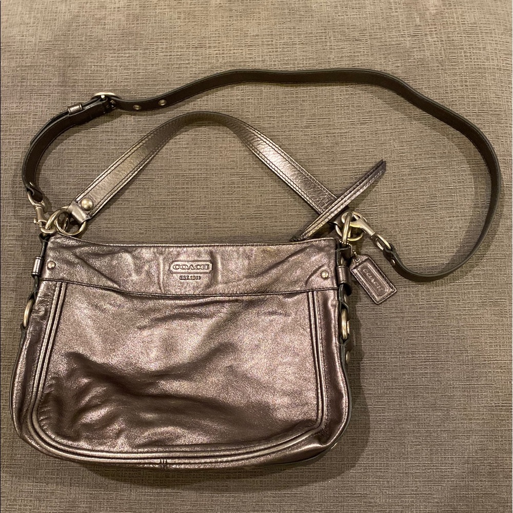 Coach Pewter Silver Shoulder Bag